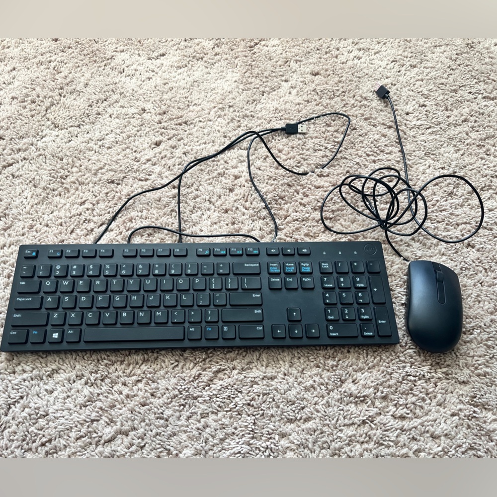 Dell Black Keyboard and Mouse Set